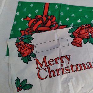 Two Vintage Standard Size Christmas Mailbox Covers